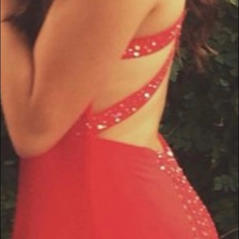 Orange Prom dress. Size 6. Floor length.
